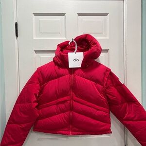 ALO Yoga Red Glacier Puffer Jacket